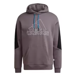 adidas Future Icons Embroidered Badge of Sport Fleece Hoo - Trace Grey