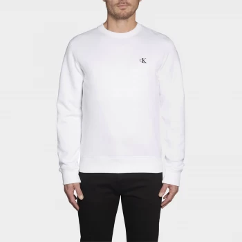 CK Jeans Mens Essential Crewneck Sweatshirt - Bright White - XL