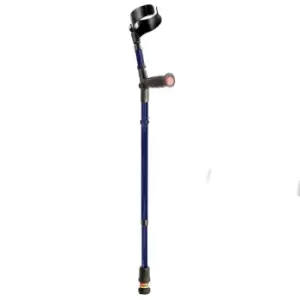 Closed Cuff Soft Grip Double Adjustable Crutch - Orange (Single)