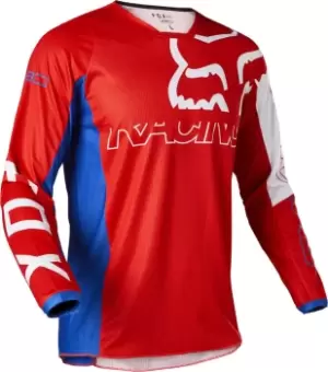 FOX 180 Skew Motocross Jersey, red-blue, Size S, red-blue, Size S