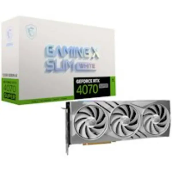 MSI GeForce RTX 4070 SUPER Gaming X Slim White 12GB GDDR6X PCI-Express Graphics