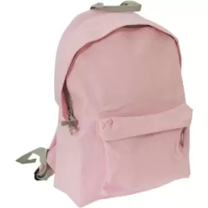 Bagbase Junior Fashion Backpack / Rucksack (14 Litres) (One Size) (Classic Pink/Light Grey) - Classic Pink/Light Grey