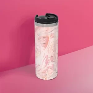 Pink Marble Stainless Steel Travel Mug