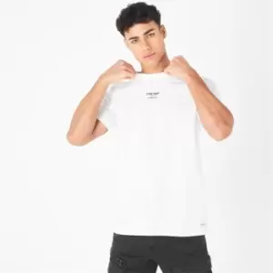 Firetrap Back Print T Shirt Mens - White