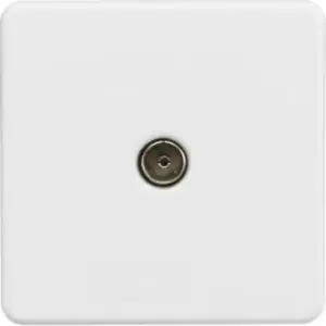 MLA Knightsbridge 1 Gang TV Outlet (Non-Isolated) Matt White - SF0100MW