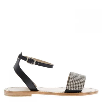 Firetrap Blackseal PrimDia Sandals - Black Leather