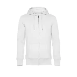 B&C Mens King Zipped Hooded Sweat (3XL) (White)