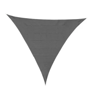 Outsunny Triangle Sun Shade Sail 5m x 5m x 5m HDPE UV Block Outdoor Patio Canopy Shelter,Charcoal Grey