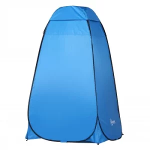 Outsunny Polyester Pop-Up Standing Privacy Tent w/ Carrier Bag Blue