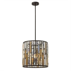 3 Light Ceiling Pendant Vintage Bronze, E14