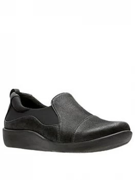 Clarks Sillian Paz Slip On Shoes - Black, Size 7, Women