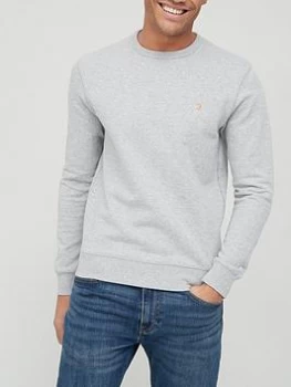 Farah Tim Sweatshirt - Light Grey Marl , Light Grey Marl, Size XL, Men