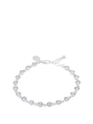 Jon Richard Silver Plate Swarosvki Tennis Bracelet