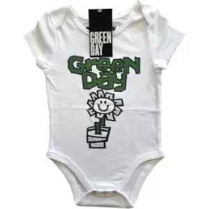 Green Day - Flower Pot Kids 24 Months Baby Grow - White