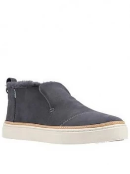 Toms Toms Paxton Suede Plimsoll, Dark Grey, Size 8, Women