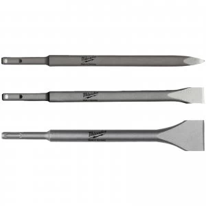 Milwaukee 3 Piece SDS+ Chisel Set