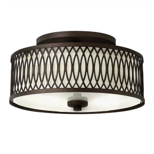 3 Light Ceiling Flush Mount Light Victorian Bronze, E27