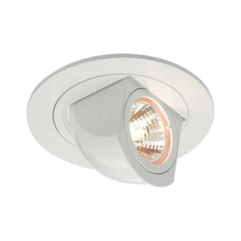 White Swivel & Scoop Fitting, 12V 50W - Knightsbridge