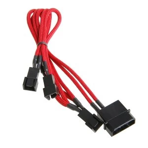 BitFenix Alchemy Molex to 3pin x3 Fan adaptor 5V 20cm - Red