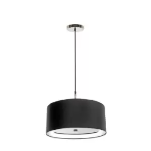 3 Bulb Ceiling Pendant Light Fitting Black LED E27 60W Bulb