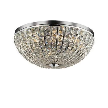 Calypso 8 Light Indoor Large Flush Light Chrome, E14