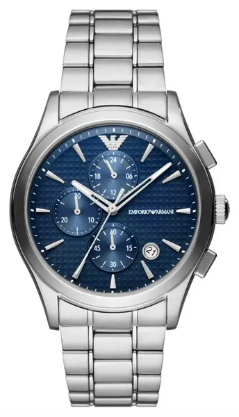 Emporio Armani AR11528 Mens Blue Dial Stainless Steel Watch