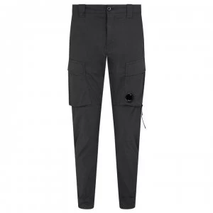 CP COMPANY Garment Dyed Stretch Sateen Cargo Pants - Black 999