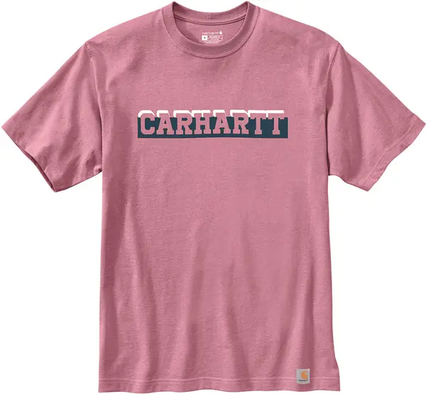 Carhartt Relaxed Fit Heavyweight Logo Graphic T-Shirt, pink, Size L