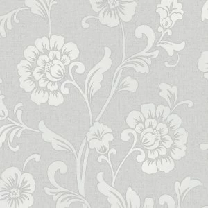 Fine Decor Fine Decor Quartz Floral Wallpaper - Silver