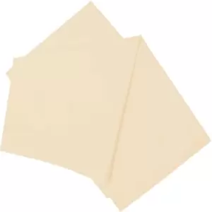 Belledorm Brushed Cotton Fitted Sheet (Single) (Cream) - Cream