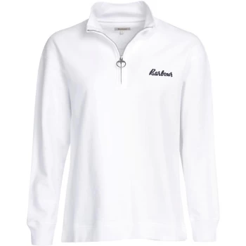 Barbour Josie Half Zip Sweatshirt - White