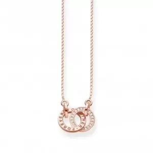 Thomas Sabo Rose Gold Plated Together Forever Necklace KE1488-416-40-L45v