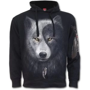 Wolf Chi Side Pocket Mens X-Large Hoodie - Black