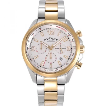 Rotary White And Two-Tone Gold 'Hero' Chronograph Sports Watch - GB00211/06