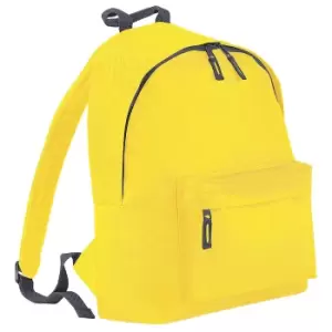 Bagbase Fashion Backpack / Rucksack (18 Litres) (One Size) (Yellow/Graphite Grey)