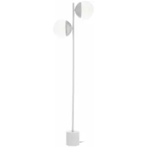 Premier Housewares - Revive Chrome Finish 2 Light Floor Lamp