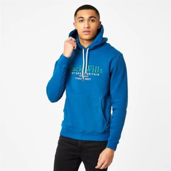 Jack Wills Batsford Graphic Logo Hoodie - Marine