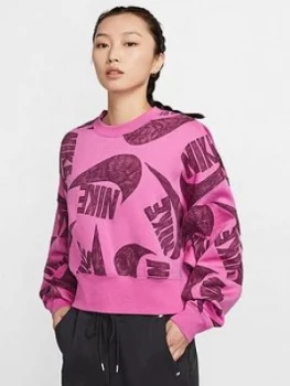 Nike Nsw Icon Clash Sweatshirt - Fuchsia