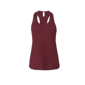 Bella + Canvas Womens/Ladies Jersey Racerback Tank Top (L) (Maroon)