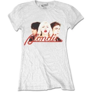 Blondie - P Lines Halftone Womens X-Large T-Shirt - White