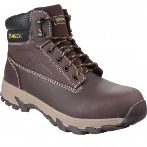 Stanley Mens Tradesman Safety Boots Brown Size 8