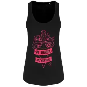 Grindstore Womens/Ladies Be Savage Not Average Vest Top (L) (Black)