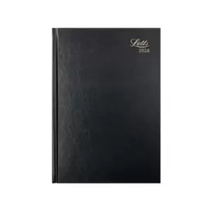 Letts A5 Business Diary Day Per Page Black 2024 LT11XBK24