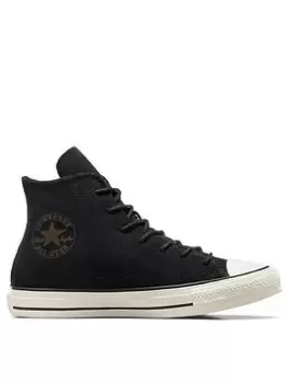 Converse Chuck Taylor All Star Suede Hi, Black, Size 3, Women