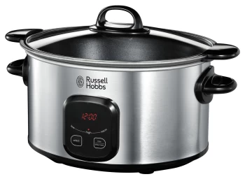 Russell Hobbs 6L Digital Slow Cooker - Stainless Steel