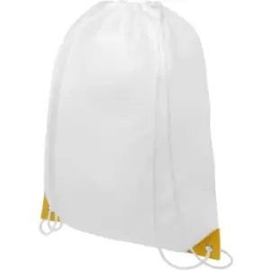 Oriole Contrast Drawstring Bag (One Size) (White/Yellow) - Bullet