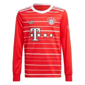 adidas FC Bayern 22/23 Long Sleeve Home Jersey Kids - Red