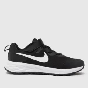 Nike Black & White Revolution 6 Junior Trainers