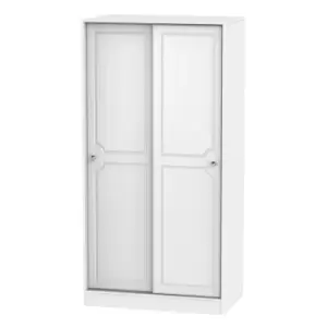 Florence White Ash Sliding Wardrobe