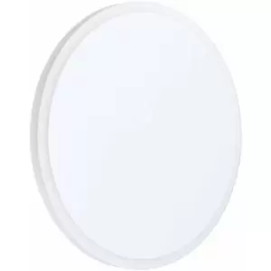 Loops - Flush Ceiling Light Colour White Shade White Plastic Bulb LED 11.4W Included